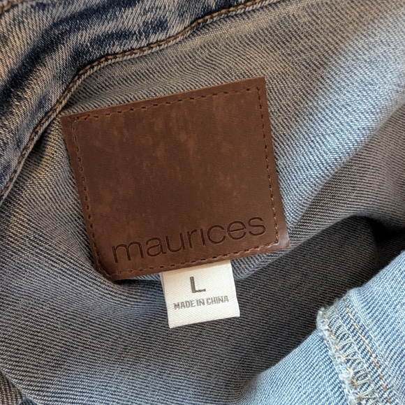 Jean jacket with waist tie - Picture 6 of 7